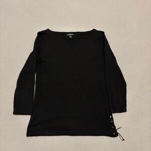 Lauren Ralph Lauren Black Label Tops Size Small Black Old Money Quiet Luxury